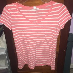 Pink and white striped v-neck from Forever 21